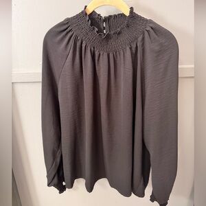 Nine West black Smocked Blouse